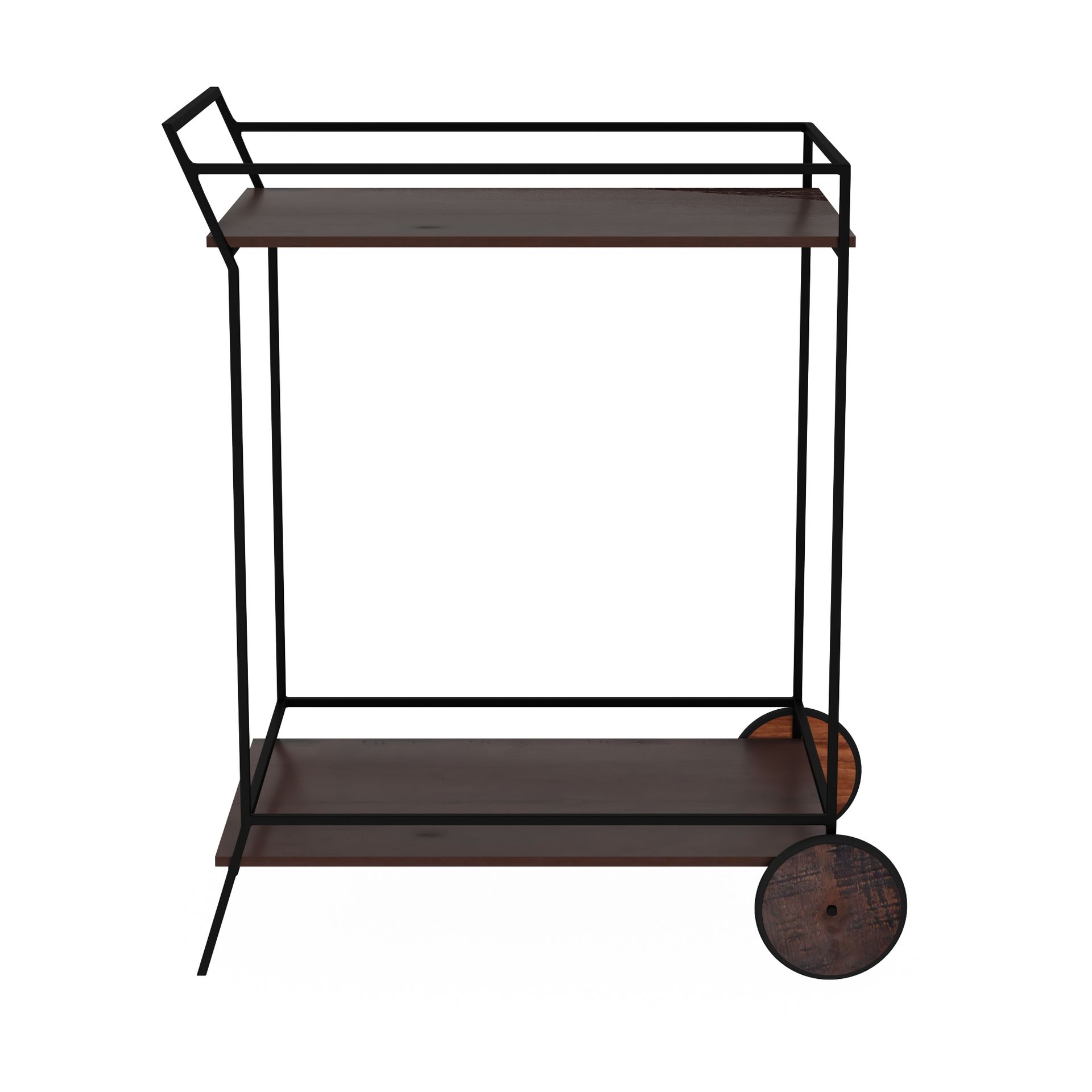 CARRINHO 69 CM X 46 CM JAHARI NOZES RÚSTICO/PRETO | Tok&Stok