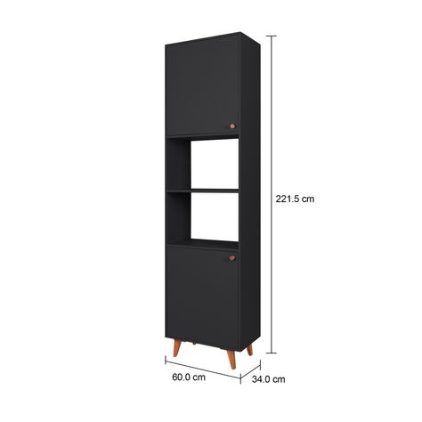 Imagem com medidas do produto PANELEIRO 2 PORTAS 60 CM X 2,21 M LIN