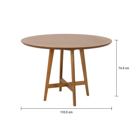 Imagem com medidas do produto MESA REDONDA 1,10 M BASTIA