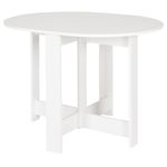 Branco lavado - MESA DOBRÁVEL OVAL 1 M X 80 CM TINA