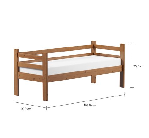 Imagem com medidas do produto CAMA-SOFÁ 78 CM TEEN