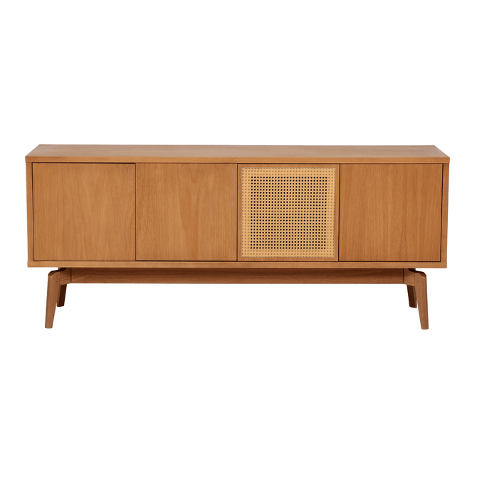 Buffet 4 Portas 1,80 M X 45 Cm Com Palhinha Ares