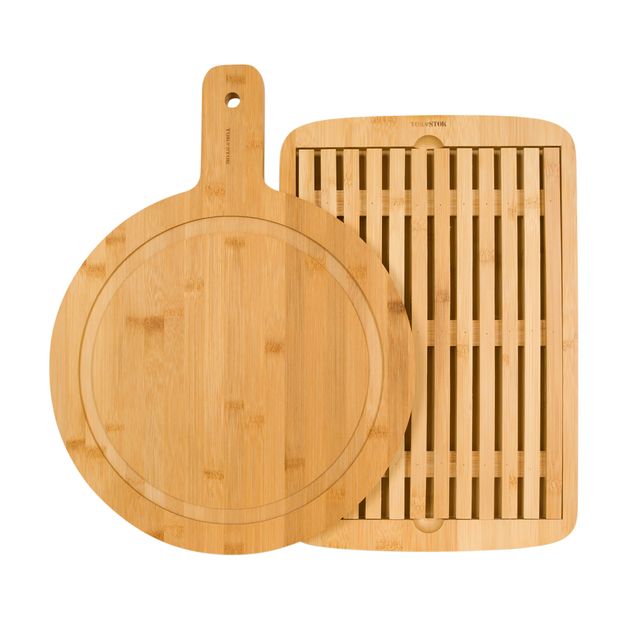 TÁBUA PARA PIZZA BAMBOO INOX/BAMBU | Tok&Stok