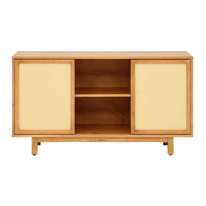 Buffet 2 Portas De Correr Com Palhinha 1,40 M X 40 Cm Palhandi