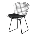 Preto - CADEIRA COM ALMOFADA BERTOIA