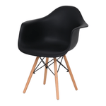 Preto - CADEIRA COM BRAÇOS EASY WOOD