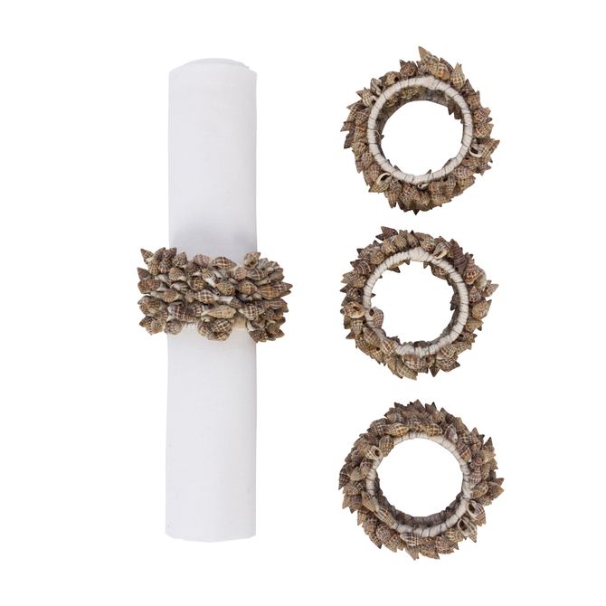 Argola Para Guardanapo Com 4 Conchas