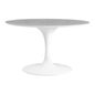 Branco brilhante - BASE DE MESA CENTRAL OVAL AU 1,98 M TULIPE