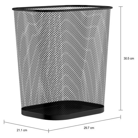 Imagem com medidas do produto LIXEIRA RETANGULAR 13,5 L SHOW