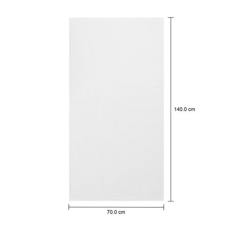 Imagem com medidas do produto TOALHA DE BANHO 1,40 M X 70 CM VELVET