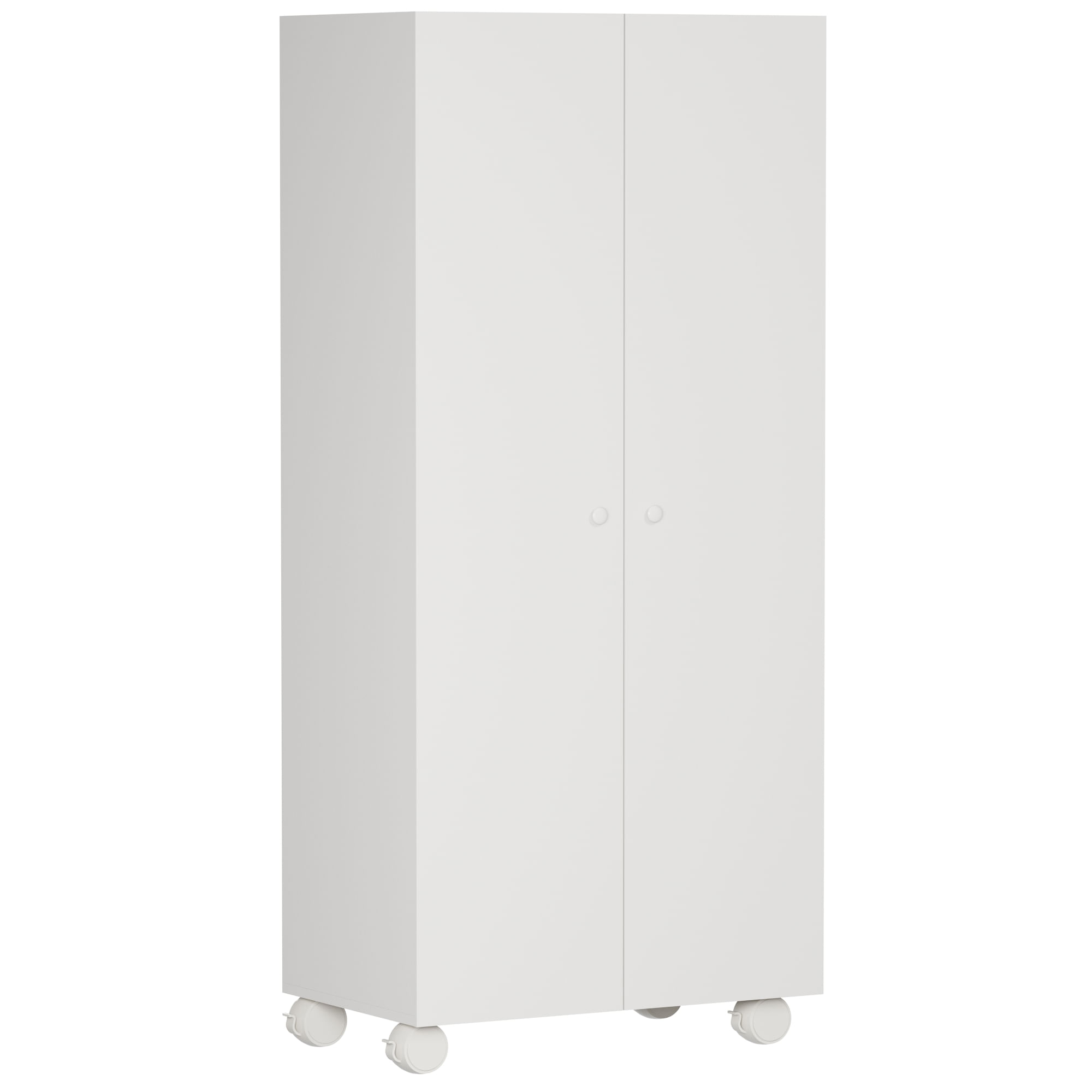 ARMÁRIO PARA LAVANDEIRA 2 PORTAS COM RODÍZIOS BUBS BRANCO | Tok&Stok