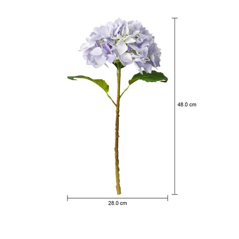 Imagem com medidas do produto FLOR FLORENCE HORTÊNSIA