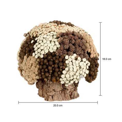 Imagem com medidas do produto ARRANJO FLORES 18 CM GALHEIROS