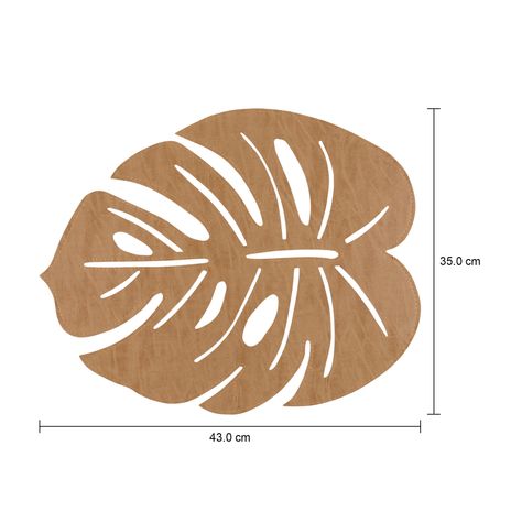 Imagem com medidas do produto LUGAR AMERICANO 45 CM X 36 CM LEAF