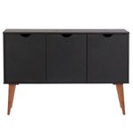 Preto - BUFFET 3 PORTAS 1,20 M X 35 CM LIN