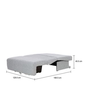 Imagem com medidas do produto SOFÁ-CAMA 2 LUGARES BOYD