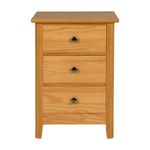 Amêndoa - MESA DE CABECEIRA 3 GAVETAS DEVON