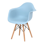 Azul claro - CADEIRA COM BRAÇOS EASY WOOD