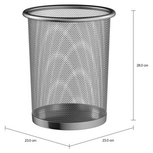 Imagem com medidas do produto LIXEIRA REDONDA 9 L SHOW