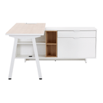 MESA COM BALCÃO 1 PORTA BASCULANTE/1 GAVETA 1,60 M X 1,60 M ALETA