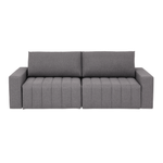 Cinza - SOFÁ-CAMA RETRÁTIL E RECLINÁVEL 3 LUGARES SNOOZE