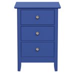 Azul - MESA DE CABECEIRA 3 GAVETAS DEVON