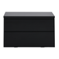 Preto - MESA DE CABECEIRA 2 GAVETAS MINCE