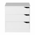 Branco - MESA DE CABECEIRA 3 GAVETAS WINK