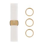 DOURADO - ARGOLA PARA GUARDANAPO CONJUNTO COM 4 PEÇAS UNION