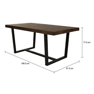 Imagem com medidas do produto MESA 1,68 M X 92 CM NIARA