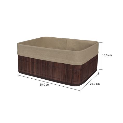 Imagem com medidas do produto CESTO 38 CM X 28 CM X 16 CM KABUKI