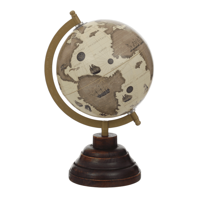Adorno Mesa 28 Cm Adventures Globo Terrestre