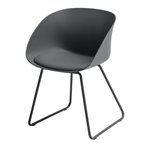 Cinza claro - CADEIRA COM BRAÇOS CONCA