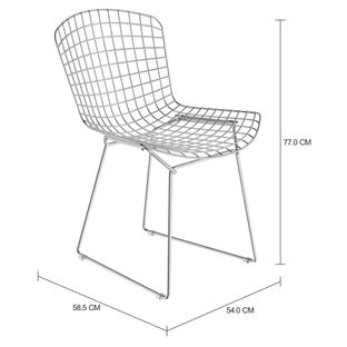 Imagem com medidas do produto CADEIRA BERTOIA