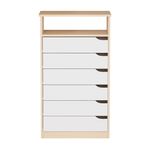Branco - CÔMODA 6 GAVETAS 65 CM X 39 CM WINK
