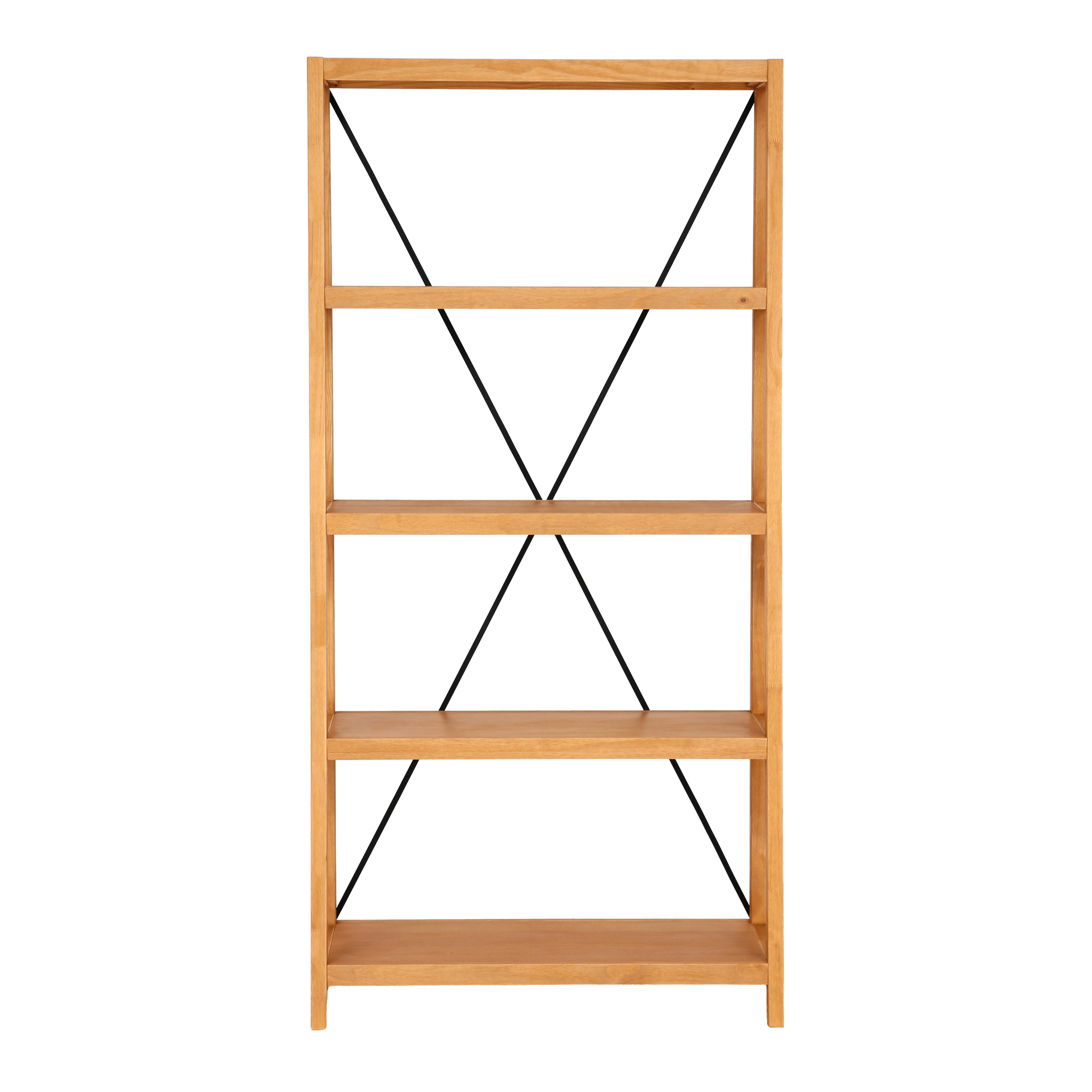 ESTANTE 98 CM X 2 M BEAM PRETO/AMÊNDOA | Tok&Stok