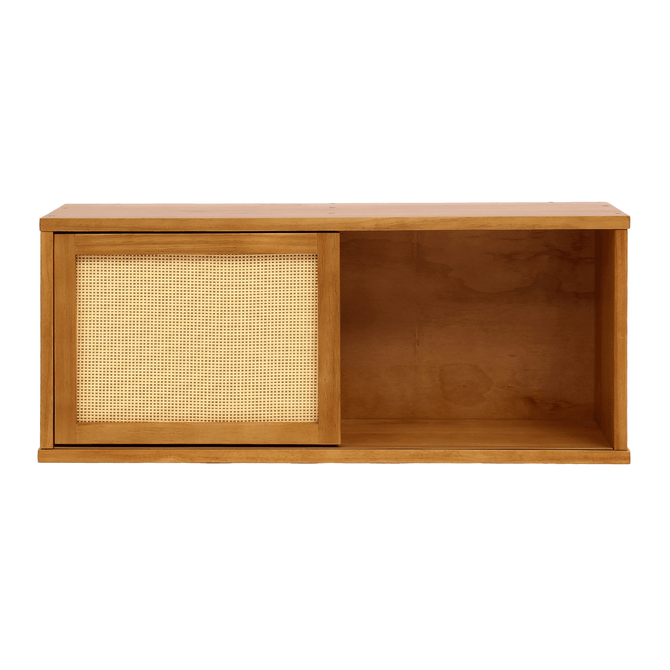 Nicho 1 Porta De Correr Com Palhinha 34 Cm X 80 Cm X 25 Cm Palhandi