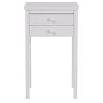 Branco - MESA DE CABECEIRA 2 GAVETAS MODEL