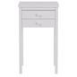 Branco - MESA DE CABECEIRA 2 GAVETAS MODEL
