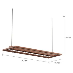 Imagem com medidas do produto JIRAU 1,75 M COM LUMINÁRIA GOURMET