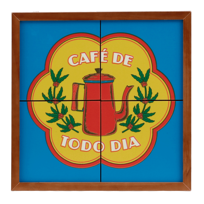 Quadro 33 Cm X 33 Cm Memória Interior Café