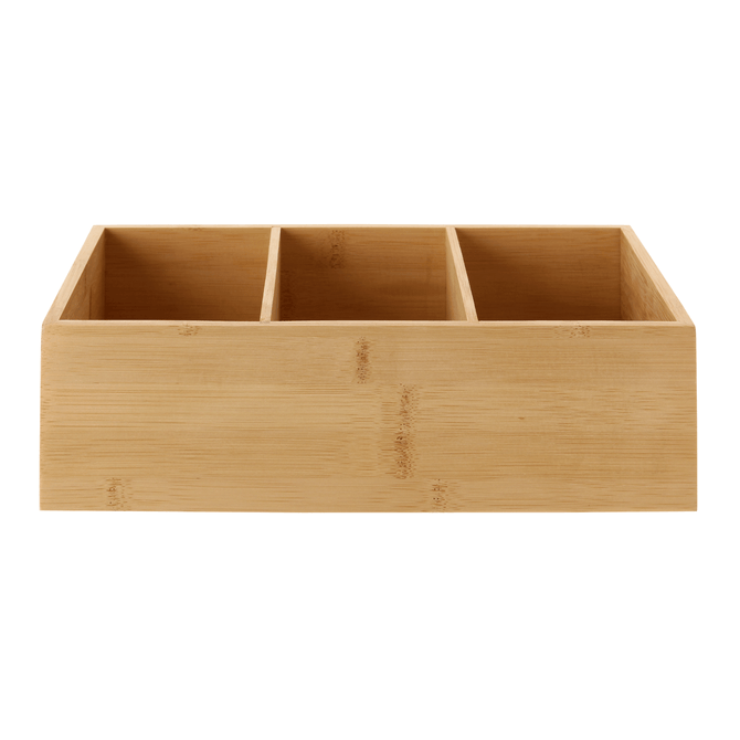 Organizador 20 Cm X 30 Cm Com 3 Divisórias Bamboo