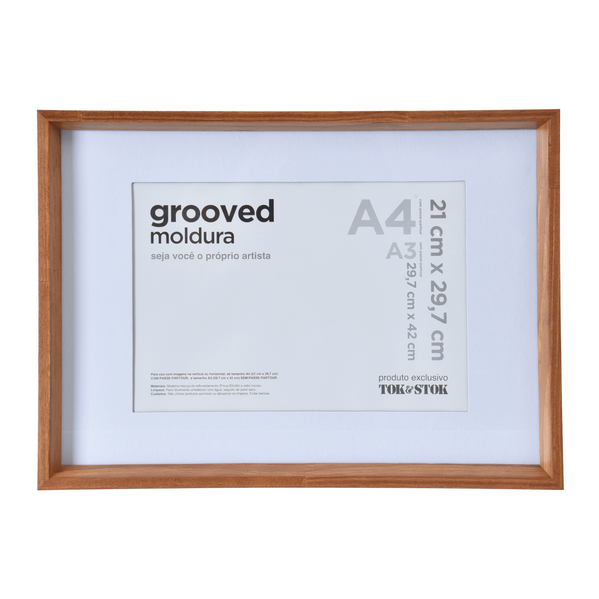 MOLDURA A4 21 CM X 29 CM GROOVED NOZES | Tok&Stok