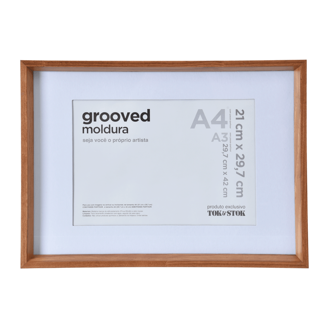 Moldura A4 21 Cm X 29 Cm Grooved
