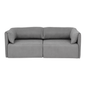 Cinza - SOFÁ RETRÁTIL BIPARTIDO 3 LUGARES 2,44 M OVERLAP