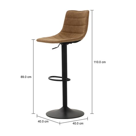 Imagem com medidas do produto STOUT BANCO REGULÁVEL