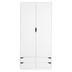 Branco - GUARDA-ROUPA 2 PORTAS/4 GAVETAS WINK
