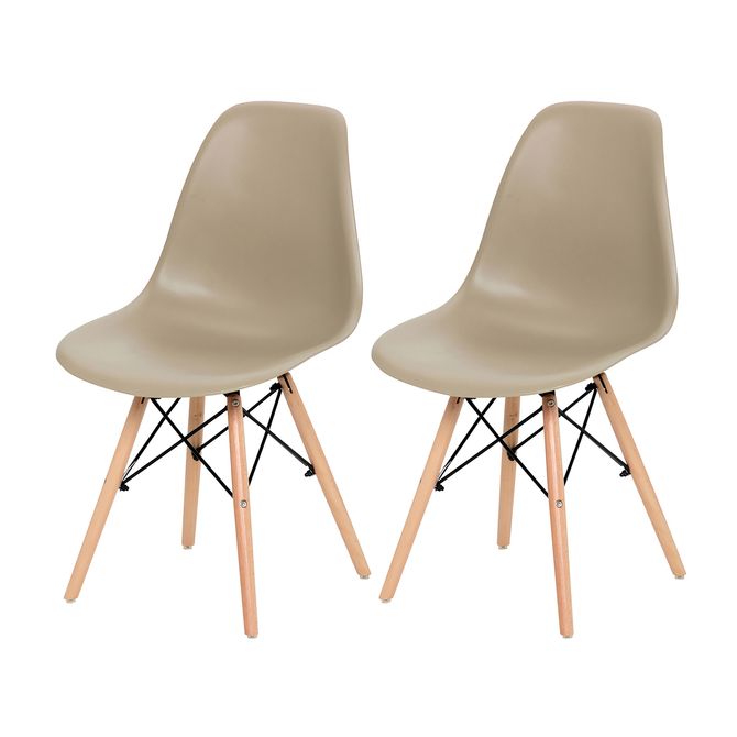 Conjunto Com 2 Cadeiras Easy Wood