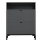 Preto - SAPATEIRA 2 PORTAS BASCULANTE SLEEK