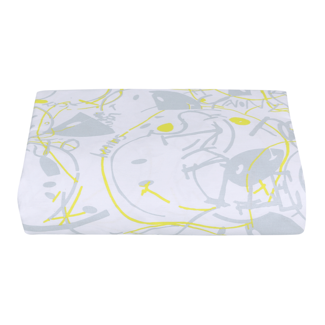 Lençol Com Elástico Queen 1,58 M X 1,98 M X 30 Cm Smiley Originals Doodles